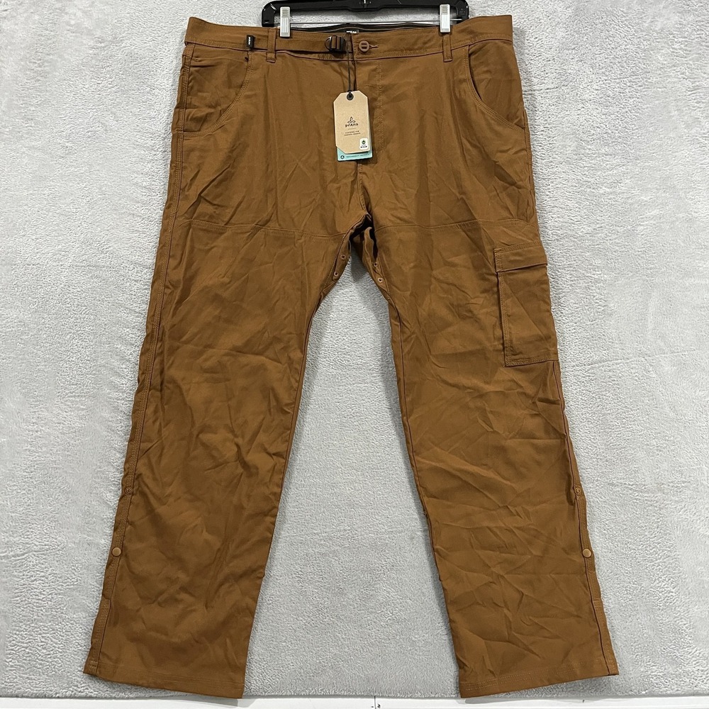 PrAna Zion Slim‎ Pant II Pants Men's 42x30 Sepia Brown Hiking Outdoors Stretch
